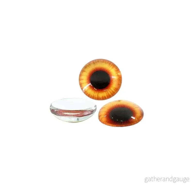Cabochon resin – Gult öga 8mm 1 styck Cabochon resin – Gult öga 8mm 1 styck