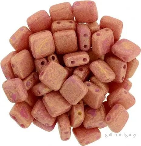 CzechMates Tile Beads – Pacifica Watermelon,25-pack
