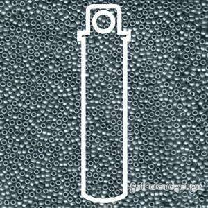 Miyuki Seed Beads - Matt Grey / Blue 15/0, 8,2 gram