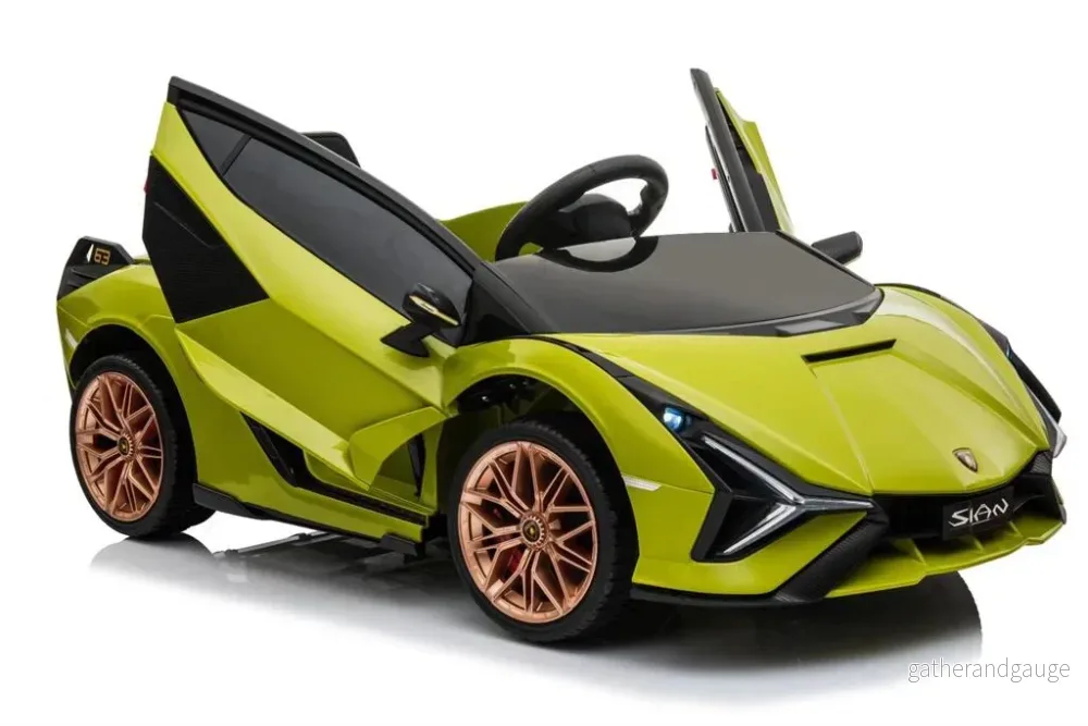 Elbil barn Lamborghini Sian Grön