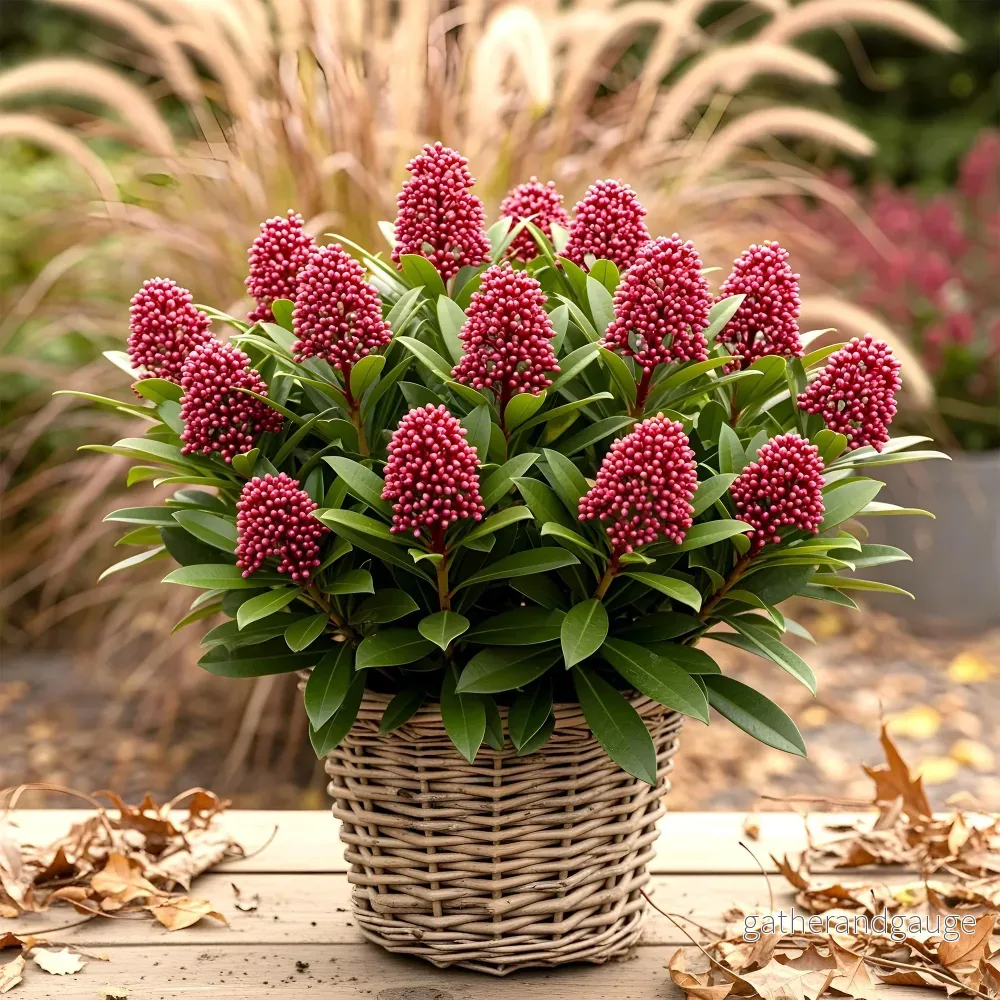 Skimmia Från Japan (Skimmia japonica) 'Rubella'