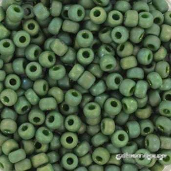 Miyuki Seed beads - Opaque Glazed Frosted Rainbow Shamrock 8/0, 10 gram