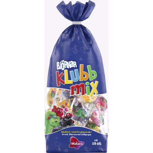 Malaco Björnar Klubbmix Klubbor