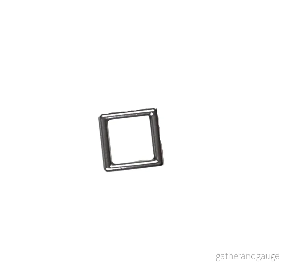 Kvadrat Silverpläterad – 12 mm 1 styck Kvadrat Silverpläterad – 12 mm 1 styck