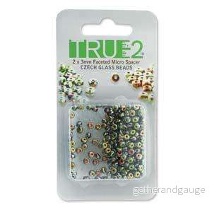 Facetterad Micro Spacers – Full Vitrail 2x3mm, 6 gram