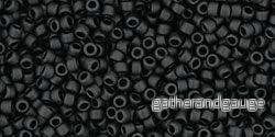 TOHO seed beads - Opaque Frosted Jet 15/0, 10 gram