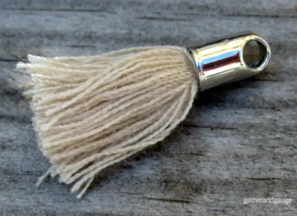 Bomullstofs – Beige 18mm, 1 styck Bomullstofs – Beige 18mm, 1 styck