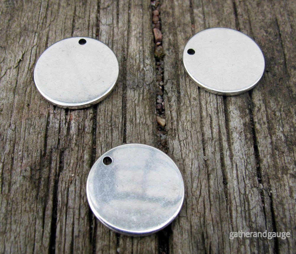 Berlock Silverfärgad - Rund 15mm 3- pack - Bild 2
