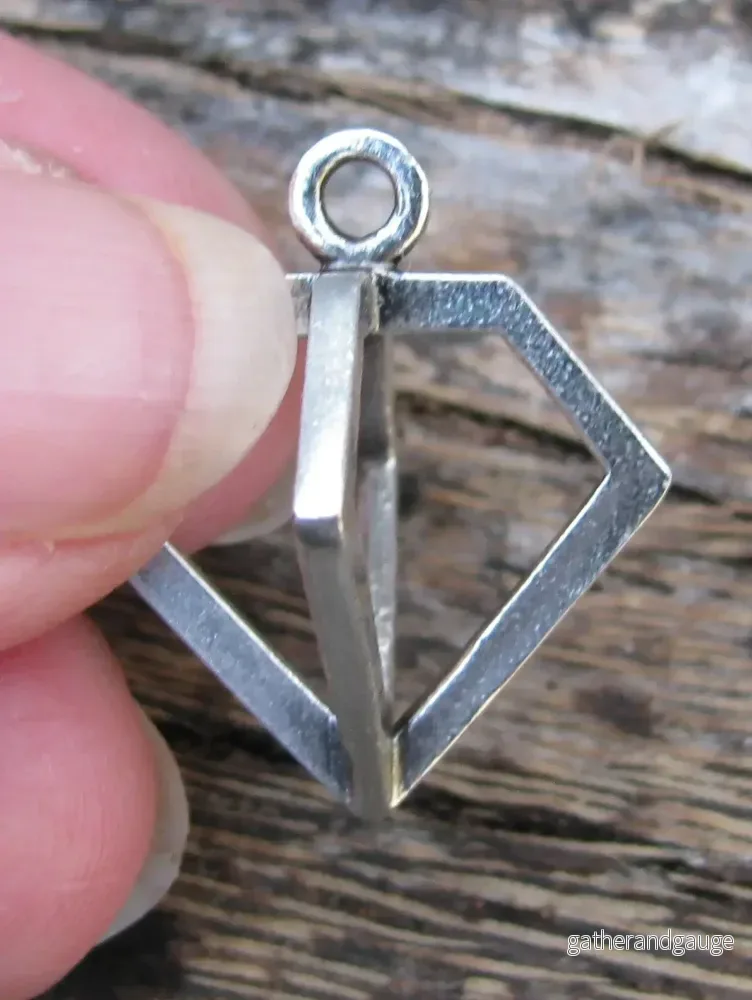 Berlock Silverfärgad - Diamant 19x17mm 1 styck - Bild 2