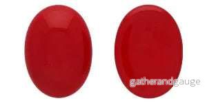 Cabochon Oval - Dark Opaque Red 25x18mm - 1 Styck
