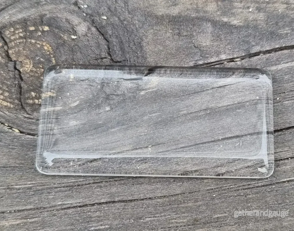 Flatbacks Cabochoner - Rektangulära Klart Glas, 48x24mm, 10-pack - Bild 2