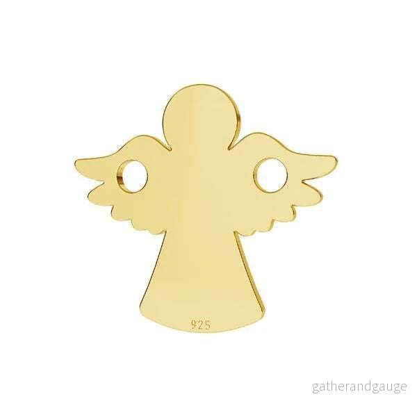 Connector 925 Silver 24K Gold plated – Ängel 13mm 1 styck Connector 925 Silver 24K Gold plated – Ängel 13mm 1 styck