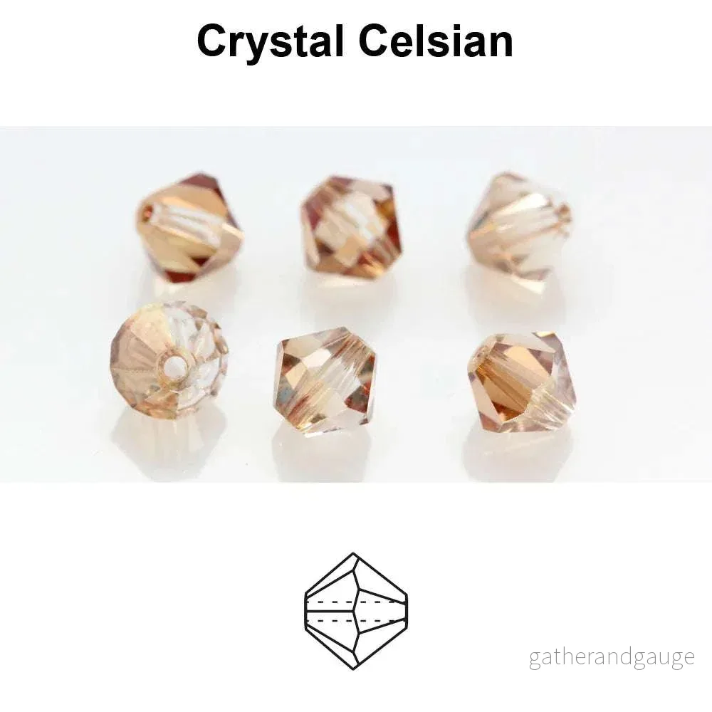 Tjeckiska MC Bicone - Crystal Celsian 4mm 30-pack