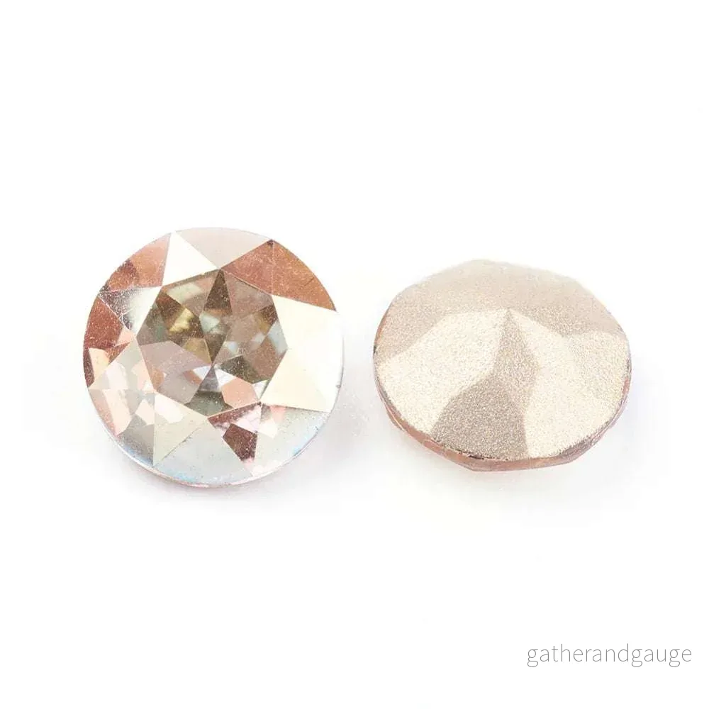 Kinesisk strass - Round stone Sunshine 8mm 1 styck