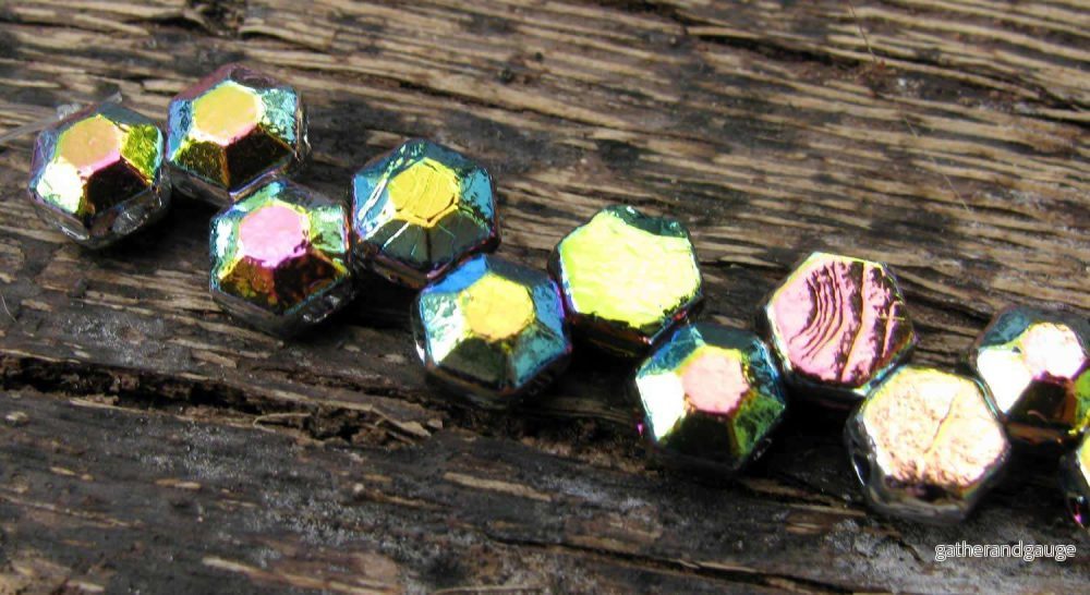 Honeycomb Jewel – Crystal Full Vitrail 6mm, 1 sträng