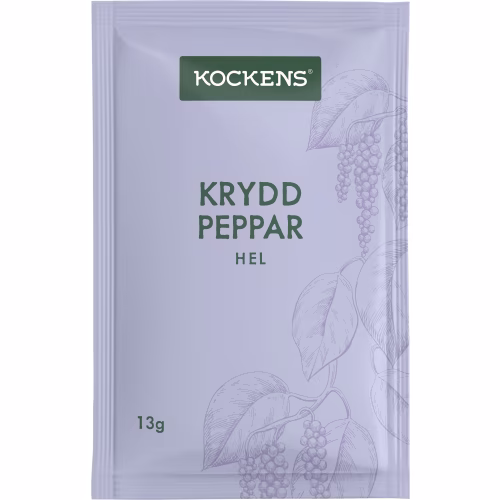 Kockens Kryddpeppar Hel Påse 13g