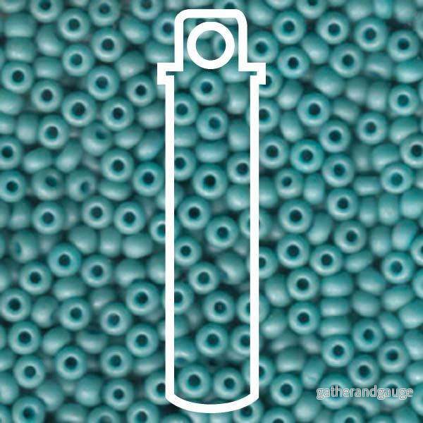 Miyuki Seed Beads - Metallic Matte Turquoise 6/0, 20 gram