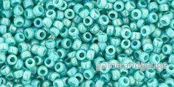 TOHO seed beads - Opaque Rainbow Turquoise 15/0, 10 gram