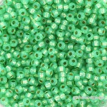 Miyuki Seed Beads - Duracoat Silverlined Mint 11/0, 10 gram