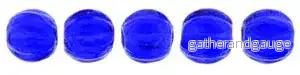 Tjeckiska Melon Round - Cobalt 3mm 50-pack - Bild 2