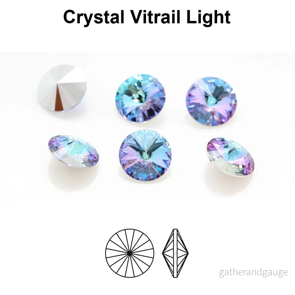 Preciosa Rivoli Maxima – Crystal Vitrail Light 12 mm, 1 styck