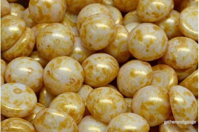 Cabochon – Opaque Beige Spotted 12mm – 6-pack Cabochon – Opaque Beige Spotted 12mm – 6-pack