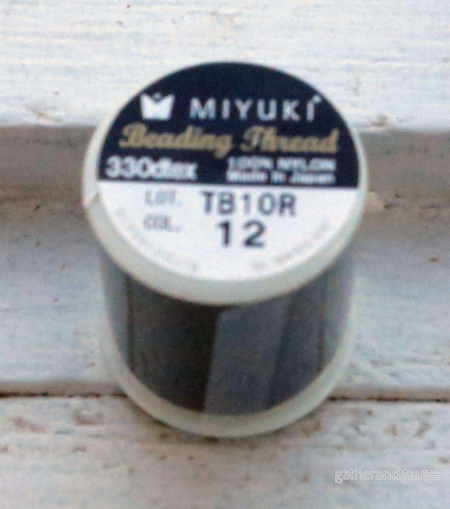 Miyuki Beading thread - Black, 1 rulle