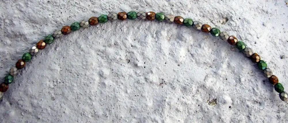 Tjeckiska Firepolish - Snake Earthy Mix 4 mm, 1 sträng - Bild 2