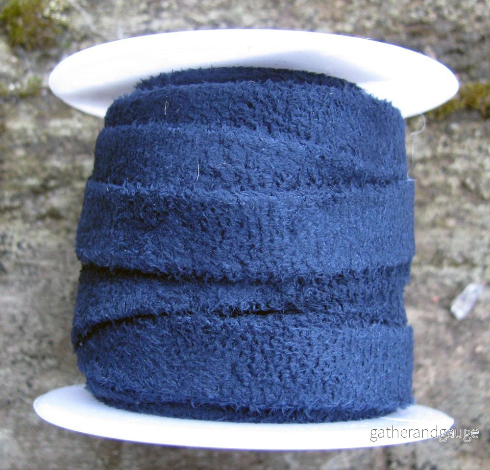 Mockaimitation - Velvet Blå 10mm, 1 m