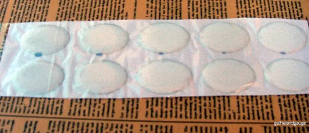 Bubble caps - Ovala, Klara 25x18mm, 10-pack - Bild 2