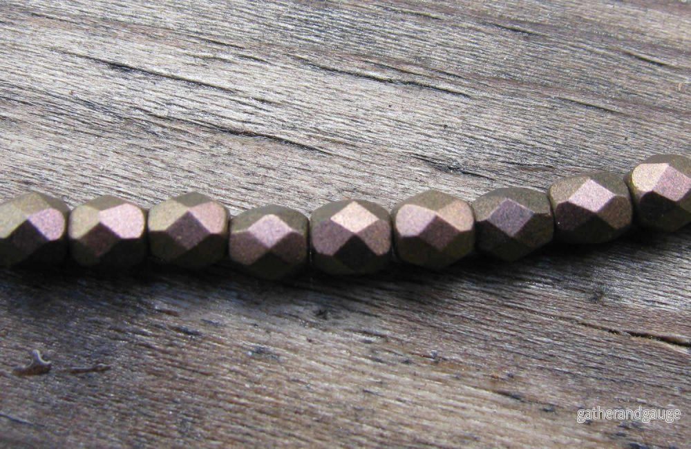 Tjeckiska Firepolish - Polychrome Copper Ombre 4 mm, 1 sträng - Bild 3