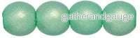 Tjeckiska Druks - Neon Seafoam 4 mm, 50-pack