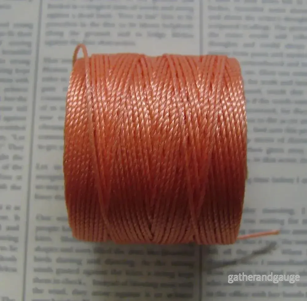 S- Lon bead cord - Pumpkin, 1 rulle - Bild 2