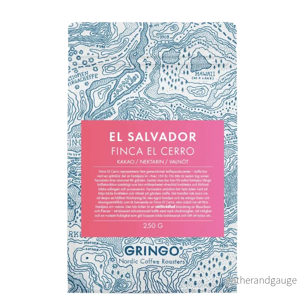 Gringo Nordic – El Salvador Finca El Cerro – Brygg – 250g Gringo Nordic – El Salvador Finca El Cerro – Brygg – 250g