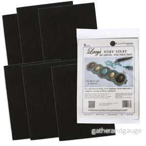 Bas för pärlbroderi – Lacy´s Stiff stuff, stor, Svart 6 ark Bas för pärlbroderi – Lacy´s Stiff stuff, stor, Svart 6 ark