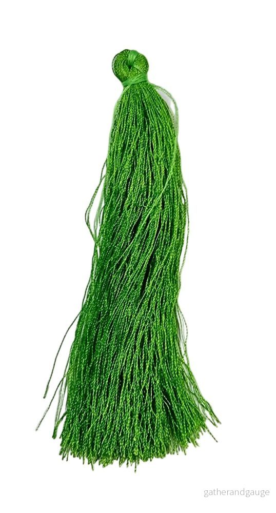 Hänge tassel polyester – Ljusgrön 90mm 1 styck