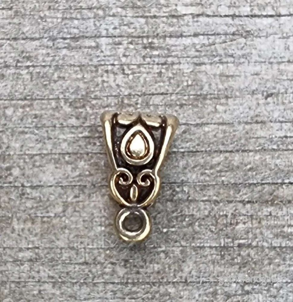 Berlockhållare Bronsfärgade – Elegant Större Modell 10x8mm 1 styck