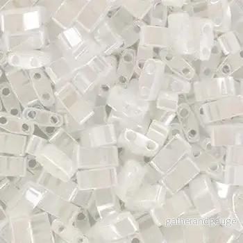Miyuki Half Tila - White Pearl 5x2,5mm, 5 gram