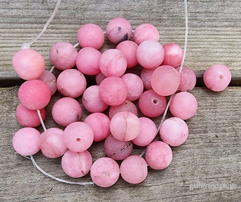 Agat – Matt Rosa/Röd 10 mm 1 sträng Agat – Matt Rosa/Röd 10 mm 1 sträng