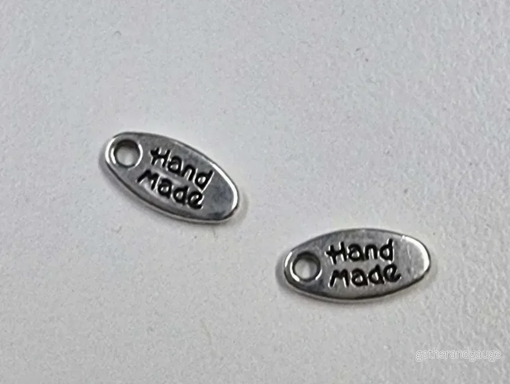 Berlock Silverpläterad - Liten oval hand made 5x11mm 4-pack - Bild 2
