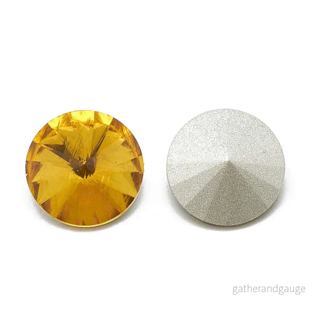 Kinesisk strass - Rivoli Topaz 10mm 1 styck