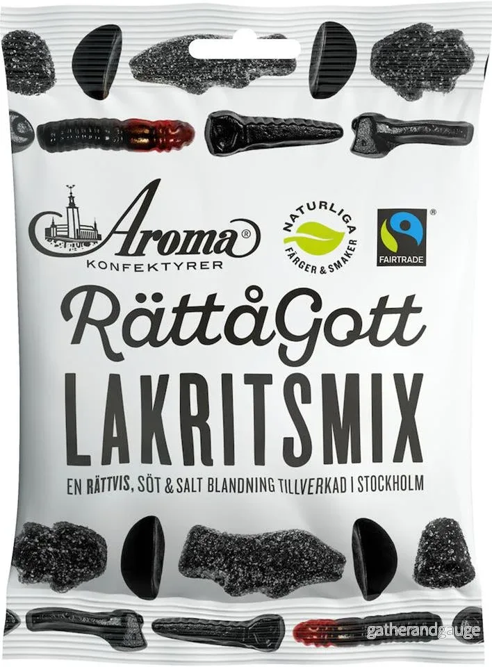 Lakritsmix RättåGott 140g, Fairtrade Aroma Lakritsmix RättåGott 140g, Fairtrade Aroma
