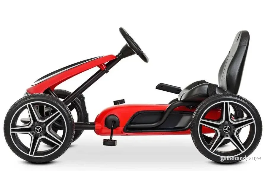 Trampbil Mercedes Benz gokart röd - Bild 3