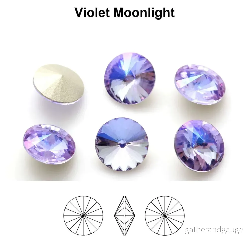 Aurea Crystals A1122 Rivoli – Violet Moonlight 12mm 1 styck Aurea Crystals A1122 Rivoli – Violet Moonlight 12mm 1 styck