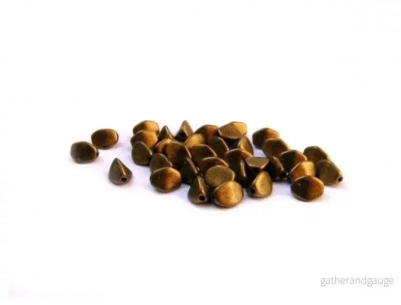 Pinch Bead – Metallic Matte Dark Gold 5mm, 50 Pack Pinch Bead – Metallic Matte Dark Gold 5mm, 50 Pack