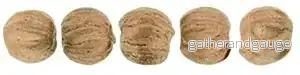 Tjeckiska Melon Round - Matte Metallic Bronze Copper 3mm, 50-pack - Bild 2