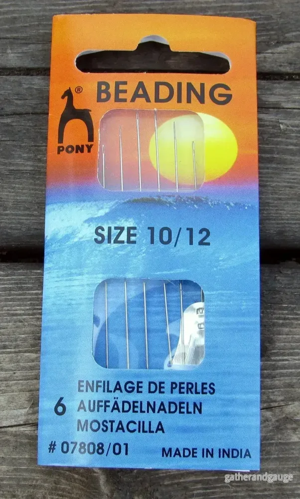 Pärlnålar - Pony Beading Needle, nr 10 och 12, 6-pack
