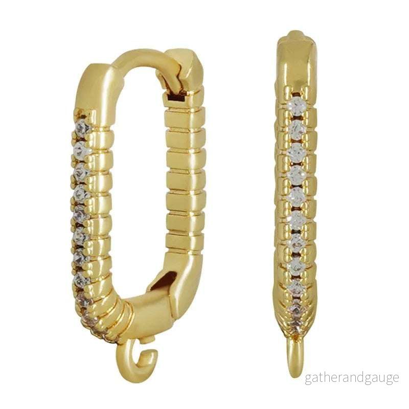 Brisyr Guldfärgad – Oval med strass 17mm 2-pack Brisyr Guldfärgad – Oval med strass 17mm 2-pack