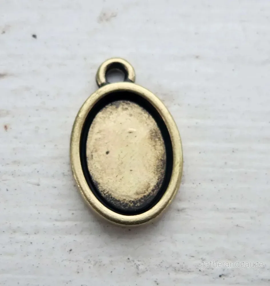 Ramberlock Bronsfärgad – Oval enkel 14x10mm, 1 styck Ramberlock Bronsfärgad – Oval enkel 14x10mm, 1 styck