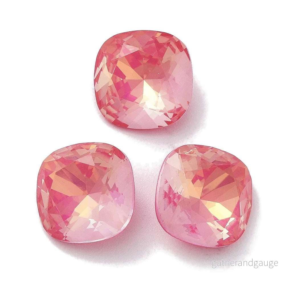 Kinesisk strass - Square Lyster Fuchsia 10mm 1 styck - Bild 2